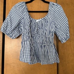 GAP Blue Checkered Women's Blouse